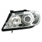 BMW E90/E91 (05-08) priekšējie lukturi, CCFL eņģeļ acis, hromēti